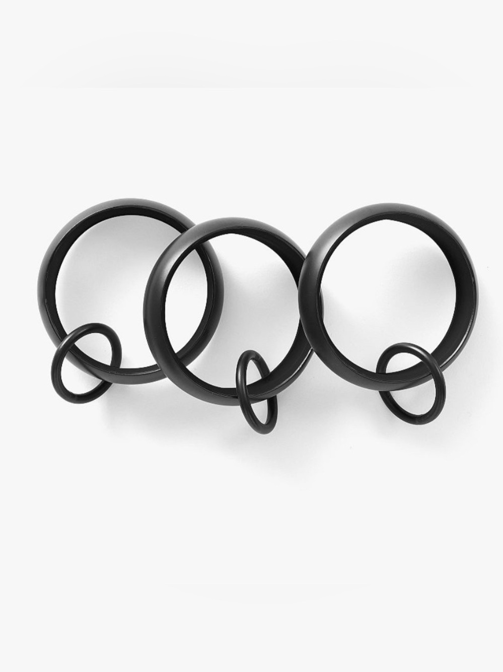 Pottery Barn Quiet-Glide Double Round Curtain Rings Set Of 10 Antique Bronze